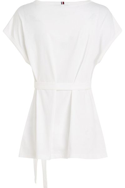Tommy Hilfiger Side Tie Relaxed Wrap Short Sleeve Top