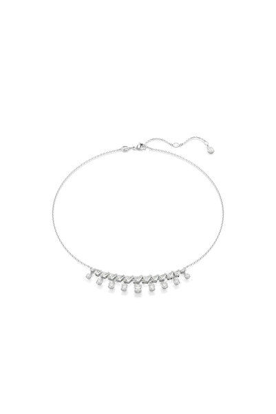 Swarovski Idyllia Kolye, Karışık kesimler, Kar tanesi, Beyaz, Rodyum kaplama