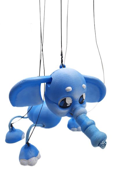 Uçaneller Kuklaevi Minnoş Drawstring Elephant Puppet
