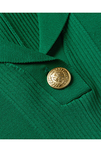 Tommy Hilfiger Ribbed Polo Fit And Flare Sweater Dress