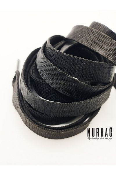 NURBAĞ DOKUMA MCQUEEN 120 CM BLACK YASSI SNEAKERS LACE-UP WIDTH 1,3 CM 1 PAIR