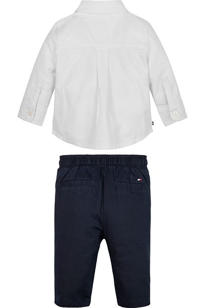 Tommy Hilfiger طقم ملابس أطفال حديثي الولادة باللون الأزرق مكون من قطعتين
