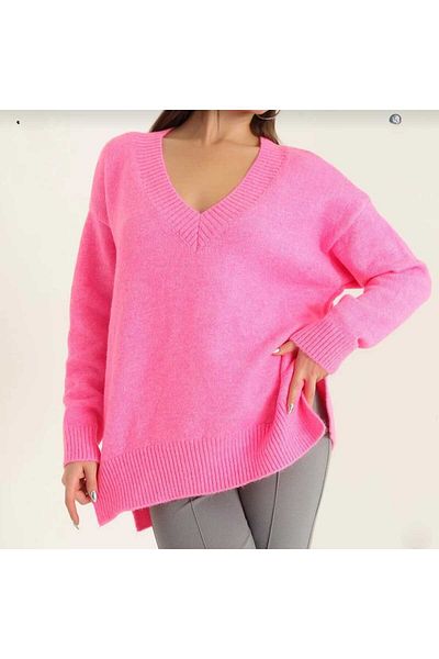 Noa Noa Standard Size Mohair V-Neck Knitwear Sweater