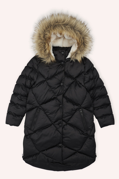 Panço HoodedFauxFurCoat