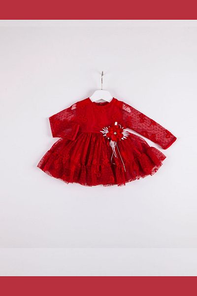 LORIAN'S Rochie de tul cu modele de buline pentru fetiță 1-2-3 ani