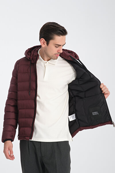 Frappoli Ανδρικό πουπουλένιο παλτό με κουκούλα