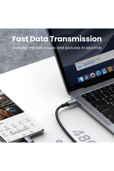 Ugreen Fast Charging Cable Braided USB-C to USB-C 2m 100W - Black