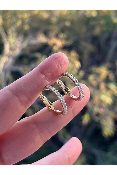 Modadiro Xp Basic Soft Gold Hoop Earrings