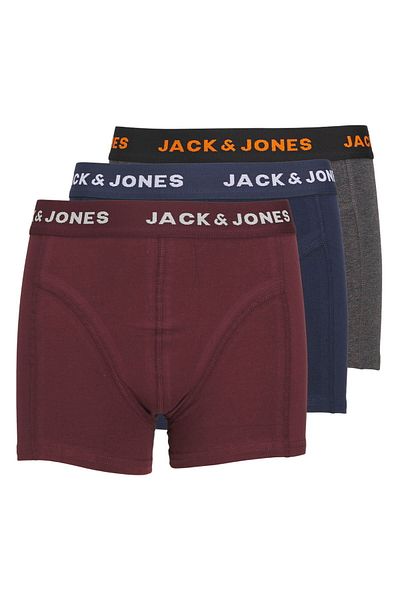 Jack & Jones Παιδικό Πακέτο 3 ίσια μπόξερ - Μαύρο
