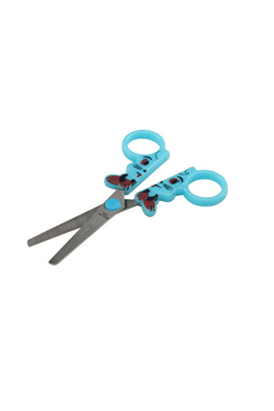 Kardelux Rabbit Patterned Blue Children's Scissors