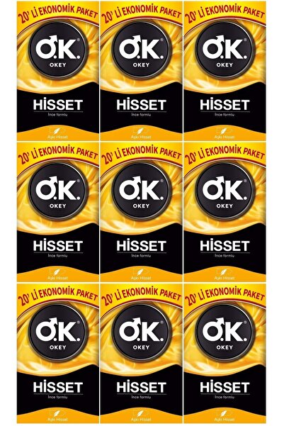 Okey Prezervatif 180 Adet Hisset Ekonomik Pk (9PK*20)
