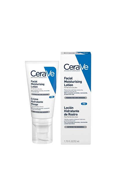 CeraVe لوشن مرطب للوجه للبشرة العادية إلى الجافة، 52 مل