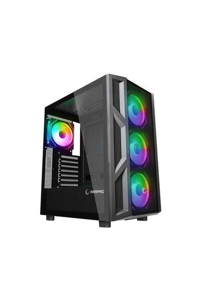 Rampage Humble Mesh 650w 80 Plus Bronze 4x12cm Rgb Fan Atx Mid-t Oyuncu Kasas...