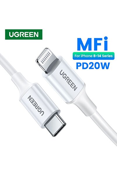 Ugreen Charging and Sync Data Cable USB-C to Lightning 1m - White