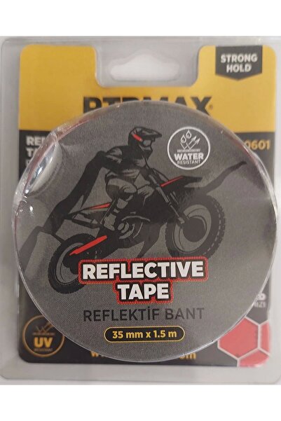 Rtrmax شريط عاكس للضوء أحمر اللون مقاوم للماء 35 مم × 1.5 متر