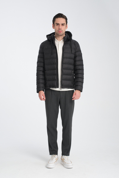 Frappoli Ανδρικό πουπουλένιο παλτό με κουκούλα