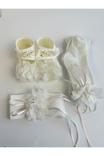 miaras baby Kız Çocuk Mevlütlük Elbise 4’lü Set