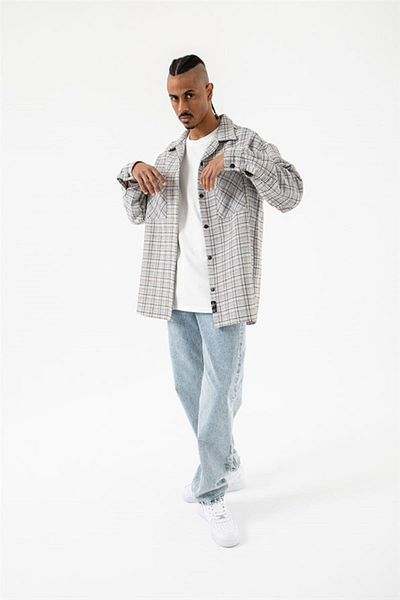misigo Cămașă Gingham Albastru-negru