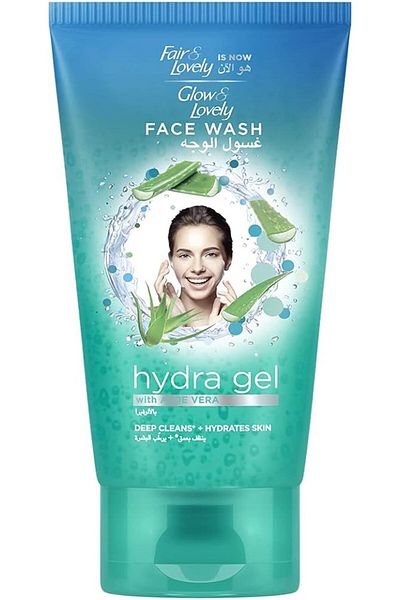 Glow & Lovely Fair&Lovely Hydra Gel Fairness Face Wash for All Skin With Aloe Vera Deep Cleans and Hydrates, 150ml