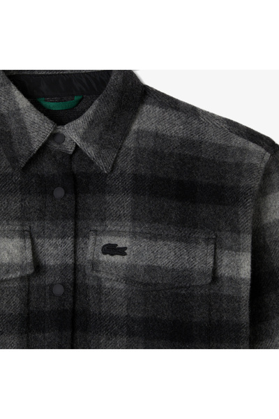 Lacoste Kadın Relaxed Fit Uzun Kollu Gömlek Yaka Siyah Ceket