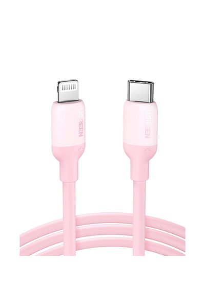 Ugreen USB-C to Lightning Silicone Cable 1m - Pink