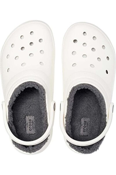 Crocs Classic Lined Clog White Unisex Terlik 203591-10M