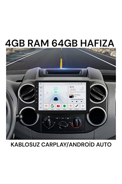 md PARTNER Uyumlu TEPEE ARACA ÖZEL MULTİMEDYA!4GB RAM 64GB HAFIZA!