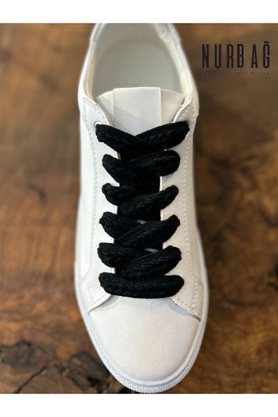 NURBAĞ DOKUMA SPORTS SHOES HAIR KNITTING BLACK TIE 100 CM 1 PAIR