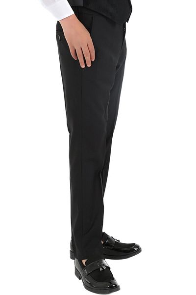 SIRRI Boy's Classic Black Fabric Pants