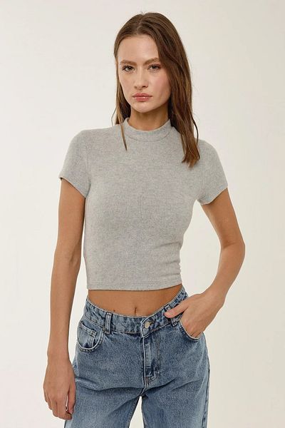 Hiccup Πλεκτό Slim Fit Crop Μπλούζα