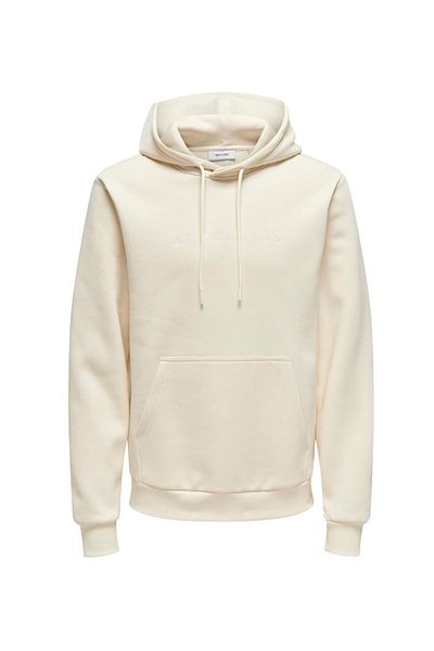 Only & Sons Λευκό ανδρικό φούτερ - γιακά με κουκούλα, ONSCONNOR AUTHENTIC, REG HOODIE SWEA