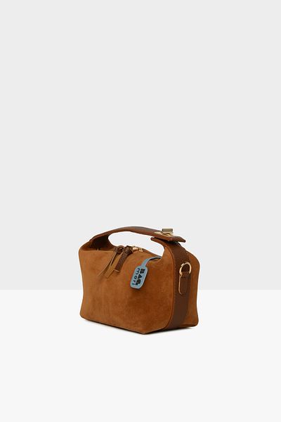 Bagmori Tan Women's Genuine Leather Mini Bag with Hand Grip m 000008548