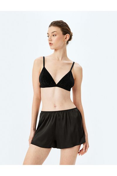 Koton Mini-Satin-Shorts, Pyjama-Unterseite – lockere Passform
