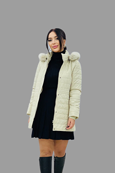 Trenç Kapüşonlu Basen Boy Kapitone Kaban 5772-24K