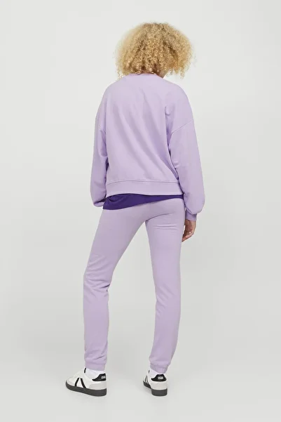 Jack & Jones JXRILEY REG LS CREW SWT Kadın Mor Sweatshirt - 12248650