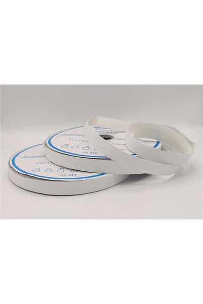 Gül White Silicone Velcro Tape - 2 cm - 25 m