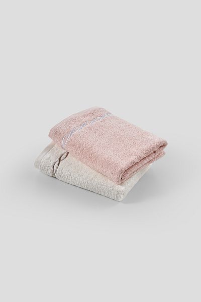 Doqu Home Σετ Πετσέτες Προσώπου Helena 50x90 cm Πούδρα-Εκρού