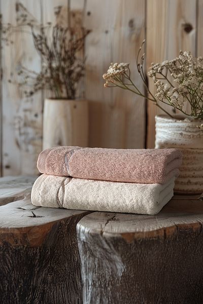 Doqu Home Σετ Πετσέτες Προσώπου Helena 50x90 cm Πούδρα-Εκρού