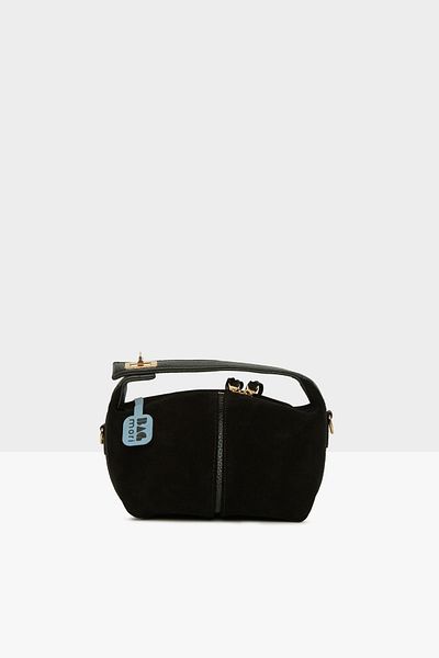 Bagmori Black Women's Genuine Leather Mini Bag with Hand Grip m 000008548