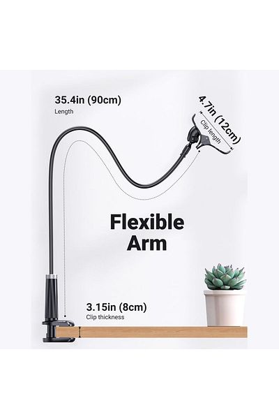 Ugreen Multifunction Phone Clip Stand 90cm - Black