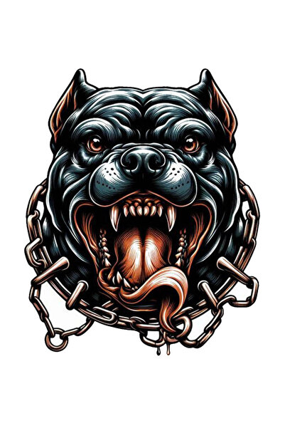 MegaSticker ملصق بيتبول وايلد - سيارة، دراجة نارية، خوذة، كمبيوتر محمول، زجاج...