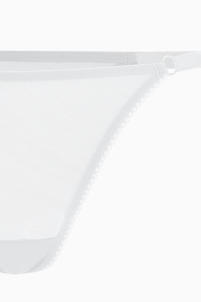 Wonna Set sutien din tul colorat ecru și chiloți cu lanț - fără cupă - modă - 2565