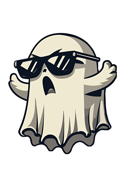MegaSticker ملصق Ghost Cool - سيارة، دراجة نارية، خوذة، كمبيوتر محمول، زجاج 1...