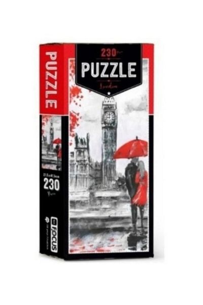 Blue Focus Puzzle Set of 3 - 1000 Pieces Hallstatt + 230 Pieces London + Puzzle Adhesive