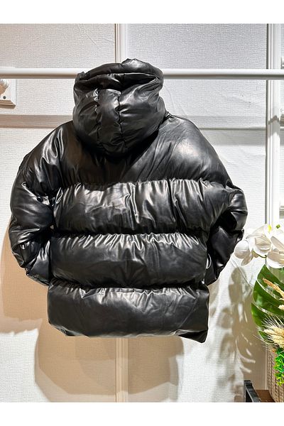 butiksosyete38 Надуваемо кожено палто с пълнеж