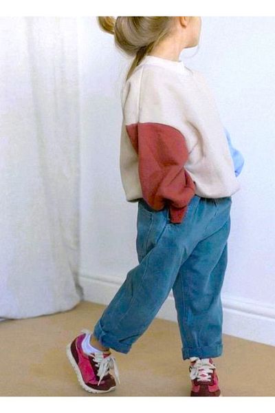 BEBEĞİME ÇORAP Πουλόβερ φούτερ Color Block Crew Neck