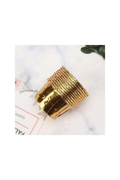 Ambalaj Evi Metallic Gold Muffin Cup and 25 Cupcake Papers