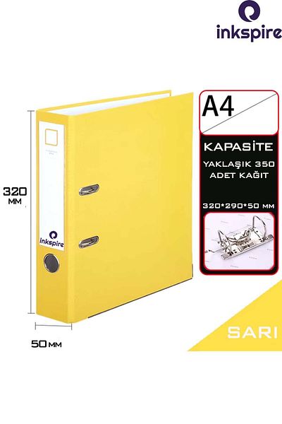 inkspire 1Pcs Narrow Office Folder - with Ring, Plastic Paperwork File Organizer Locked Pp