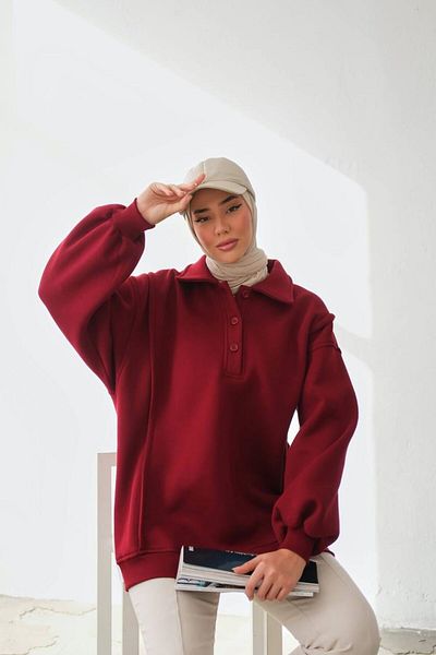 Hena Store Plus Size Women's Cotton Sweatshirt
