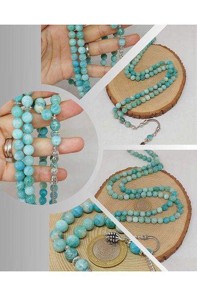 Yasamtohumu Πέτρα Amazonite 8mm Royal 99mm Tasbih - (36600)